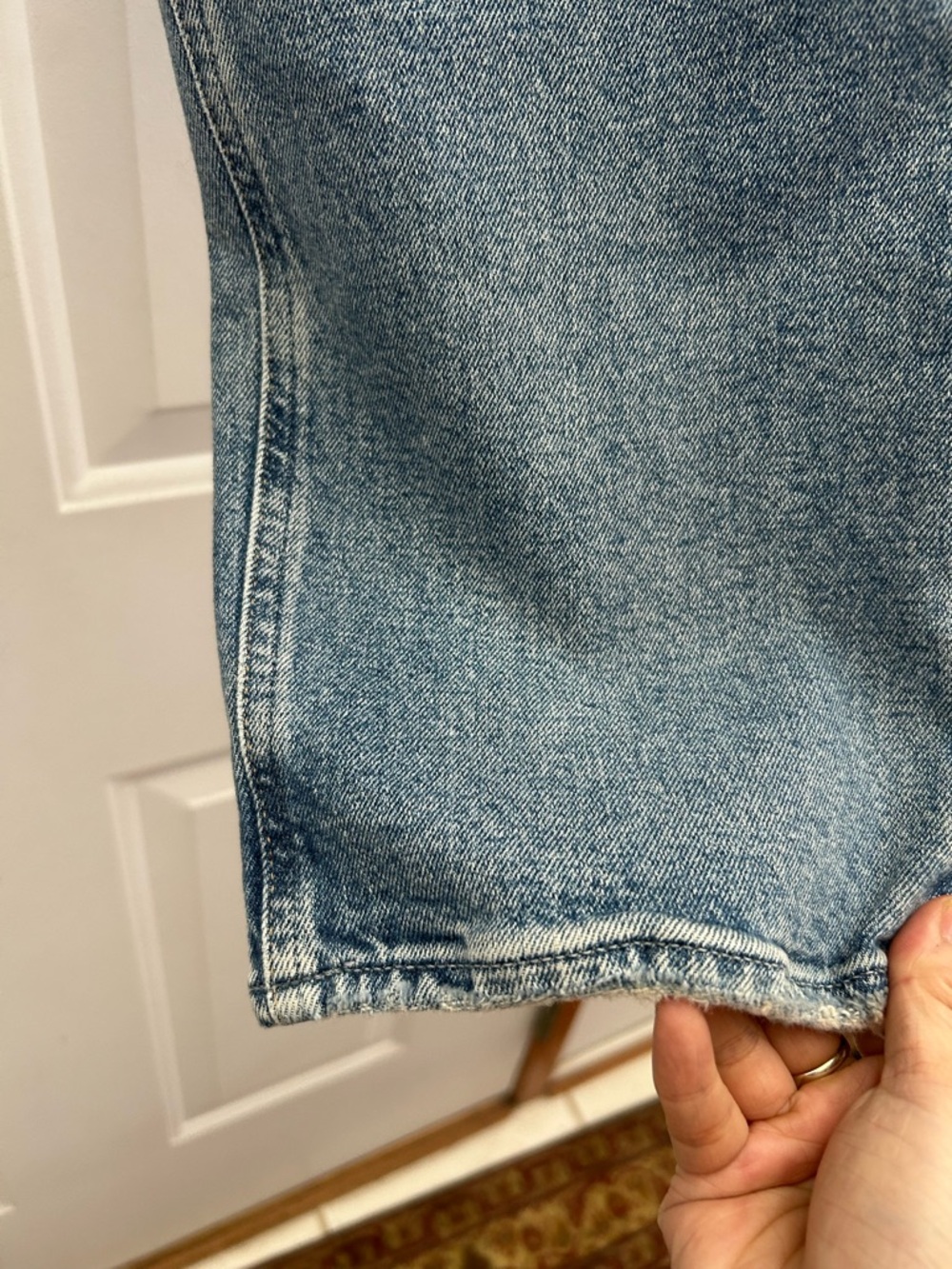 PAIGE Serena Mid-Rise Relaxed-Leg Boyfriend Jeans Size 28 Leela Distressed - Picture 10 of 11